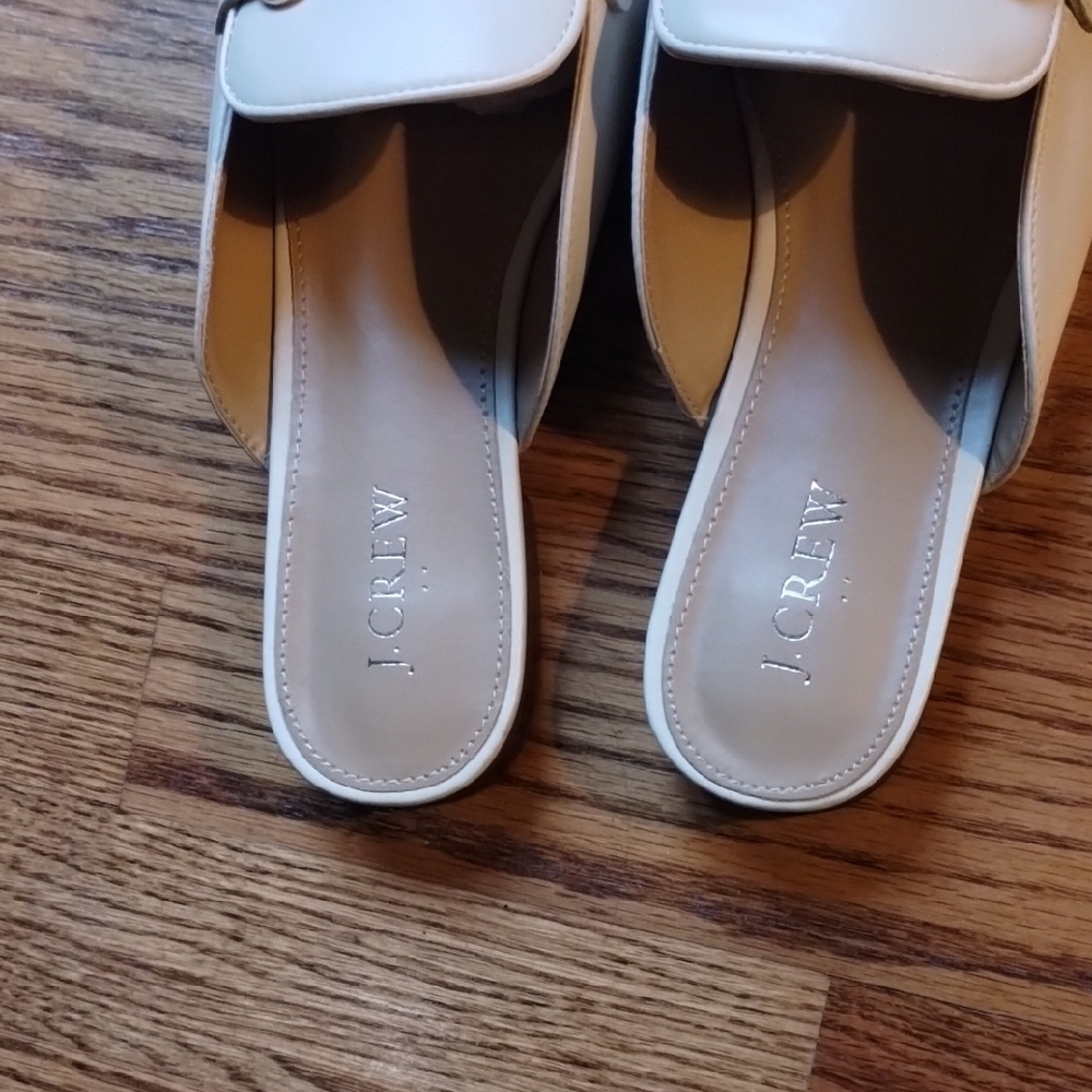 J. Crew Women's Cream Mules with Silver Accents - Picture 15 of 15